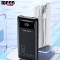 Awei P168K 22.5W Fast Charging Power Bank with LCD Display and 10000mAh Capacity – Color family: Black & White. 