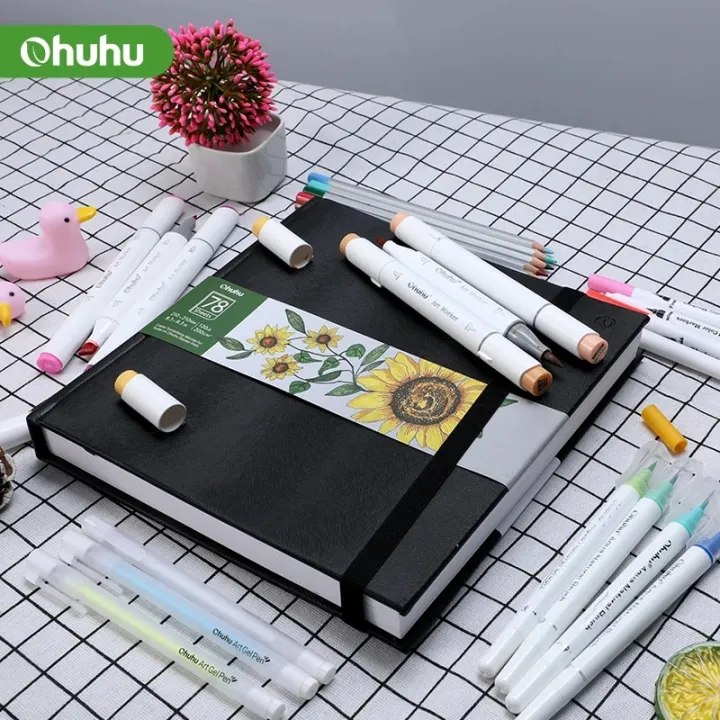 Ohuhu%20Marker%20Pads%20Art%20Sketchbook%20Hardcover%20Notebook%20Student%20Art%20Painting%20Drawing%20Watercolor%20Book%20Graffiti%20Sketch%20School%20Supplies%20-%20Image%204