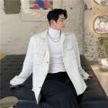 IEFB Korean Niche Weave Tweed Jacket Men Light Luxury Retro Autumn And Winter 2023 New Male Tweed Single Breasted Jacket 9D0945.