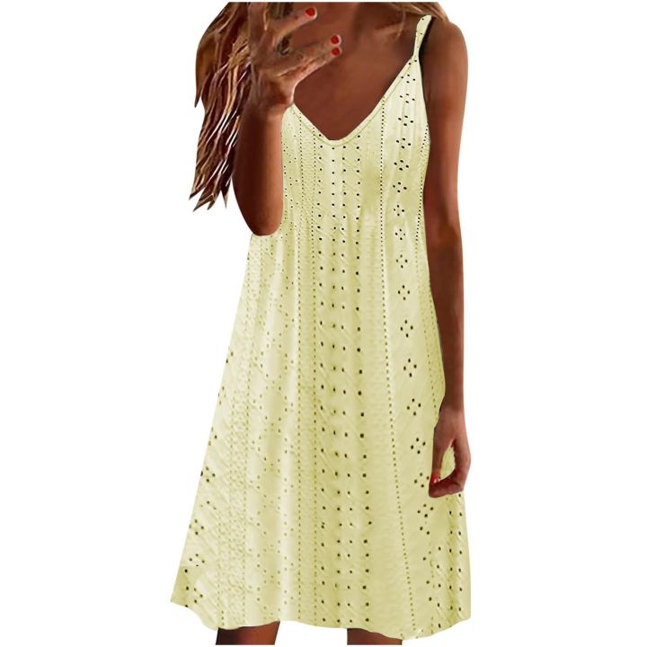 Collar%20spaghetti%20sleeveless%20summer%20white%20ladies%20dress%20eyelet%20lace%20V%20strap%20beach%20midi%20dress%20casual%20loose%20flowing%20suspenders%202024%20-%20Image%206