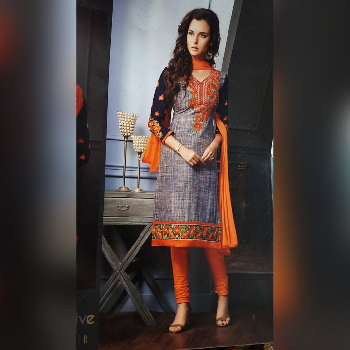 Diamond Cotton ZARA (Un-stiched 3 pcs) Salwar Kamezz