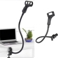 Mic Flexible Gooseneck Clamp 360 Degree Flexible Gooseneck Microphone Stand Adjustable Desk Mic Arm Stand with Clip.