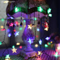 Star Shape Led String Light 28 Pcs Fairy Lights - Christmas Wedding Party Home Decoration Star Shaped Led Lights - String Curtain Window Bedroom Xmas Fairy Lamp Home Light Decoration - fairy lights for room decoration. 