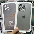 AG Glass Shining Shockproof Phone Case with Camera Lens Film for iPhone 14, 13, 12, 11 Series.