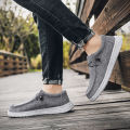 Spring Summer Classic Blue Mens Canvas Loafers Big Size 48 Comfortable Platform Shoes Casual Men Flats Low Shoes Men Espadrilles Wearhouse. 