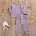 Toddler Baby Boy Relax Wear Outfit Fall Winter Clothes Set Button-Down Shirt Tops Pure Cotton Pants 2PCS Set. 