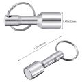 12 Pieces Metal Magnet Keychain Magnetic Keychain Pocket Keyring Magnet Holder with Split Ring Jewelry Test Magnet.