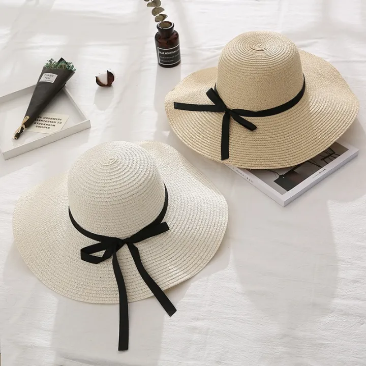 New%20Sun%20Hat%20Ladies%20Summer%20Beach%20Big%20Brimmed%20Straw%20Hat%20Seaside%20Vacation%20Sunshade%20Sunscreen%20Foldable%20Dome%20Straw%20Hat%20Ladies%20Hat%20-%20Image%205