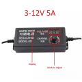 775 Motor Universal Adjustable Electricity Charger AC to DC Adapter 3V-12V 5A. 