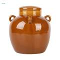 Ceramic Storage Jar with Lid Set Traditional Handmade Sealed for Pickels Table Home.
