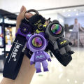 Wholesale genuine lightning bear doll schoolbag car pvc keychain cartoon cute woman exquisite keychain pendant.