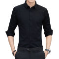 Men's full sleeve Cotton Formal Black Shirt.