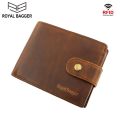 Royal Bagger Short Wallet for Men Crazy Horse Leather RFID Blocking Man Purse Retro Card Holder Leather Wallets Business. 