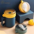 Multifunction Oatmeal CeCup Breakfast Cup With Lid Microwave Milk Cup Mugs Portable Soup Cup With Lid Spoon Food Container. 