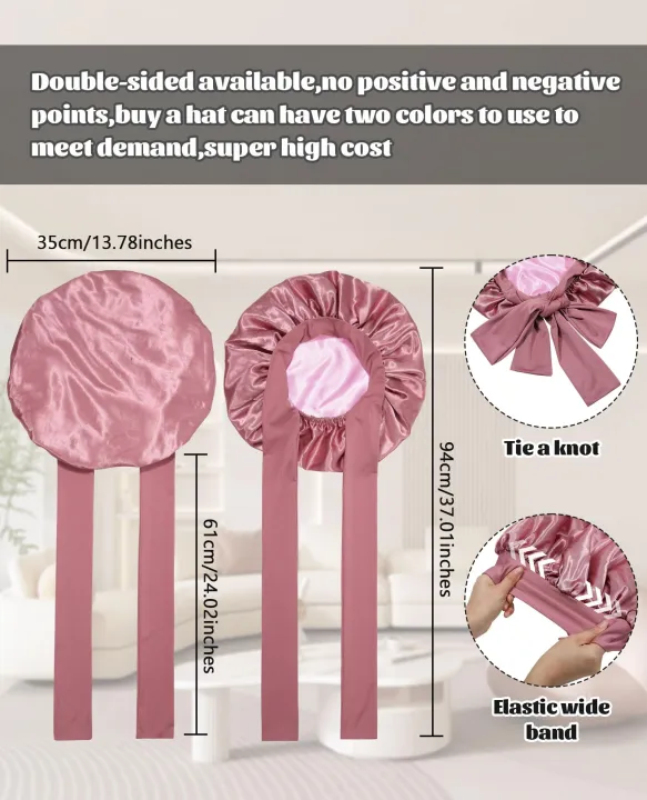 Satin%20Bonnet%20Silk%20Bonnet%20for%20Sleeping%20Silk%20Sleep%20Cap%20Double%20Layer%20Hair%20Bonnet%20with%20Elastic%20Tie%20Band%20for%20Curly%20Hair%20Night%20Cap%20-%20Image%202