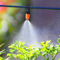 Misting Atomization Nozzle (10-Pcs), Flow Adjustable Plastic Fogger With 4mm Tee (10-Pcs) for Field Crops, Vegetables, Nursery, Garden Irrigation.. 