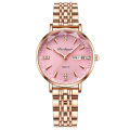 Swiss brand women's waterproof luminous dual calendar ultra-thin quartz watch live broadcast. 