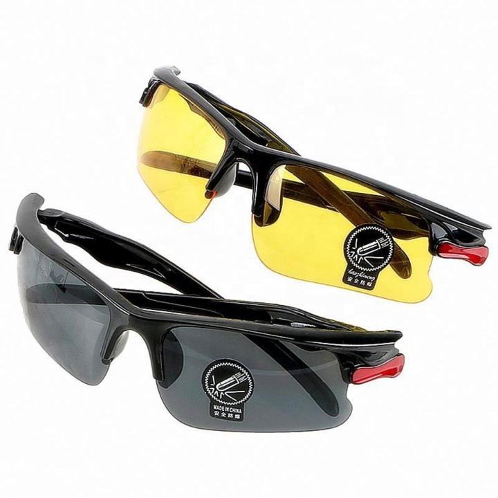 HD High Definition Aviator Night Vision Glasses Driving Sunglasses Yellow Lens 2 Pcs