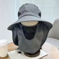 Outdoor Hat Scarf Breathable Neck Protective Wide Brim Unisex Windproof Fixed Strap Fishing Camping Cycling Fisherman Hat Scarf. 