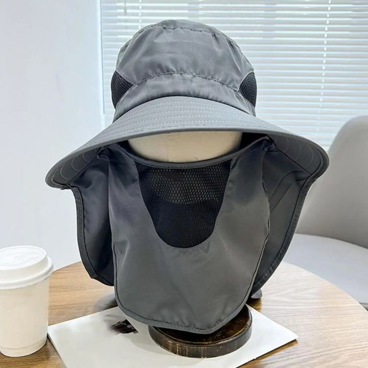 Outdoor%20Hat%20Scarf%20Breathable%20Neck%20Protective%20Wide%20Brim%20Unisex%20Windproof%20Fixed%20Strap%20Fishing%20Camping%20Cycling%20Fisherman%20Hat%20Scarf%20-%20Image%203