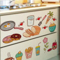 Food Pattern Wall Sticker Self Adhesive Vinyl Removable Decal Kitchen Decor Home. 