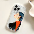 Jizetin for Redmi 13 Xiaomi Poco M6 4G Back Cover Fashion Queen Cream Wavy Edge Soft Silicone Phone Case.