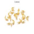 20-100pcs Connector Clasp Fitting 4*7mm Ball Chain Calotte End Crimps Beads Connector Components For DIY Jewelry Making Supplie. 
