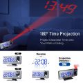 Projectable Clock Projector Alarm Clock LED Digital Electronic Ceiling Clock for A Bedroom Bedside Desktop Table Digital Wall. 