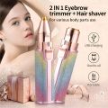 Eyebrow Trimmer For Women, 2 In 1 Rechargeable Facial Hair Remover.
