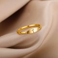 Initials Letter Rings for Women Stainless Steel Engraved Thin Ring 2023 Trend A-Z Alphabet Wedding Aesthetic Jewerly anillos.