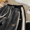 2024 Corduroy Striped Sweatpants Women Streetwear Thick Wide Leg Pants Y2K Harajuku High Waist Joggers Korean Baggy Trousers. 