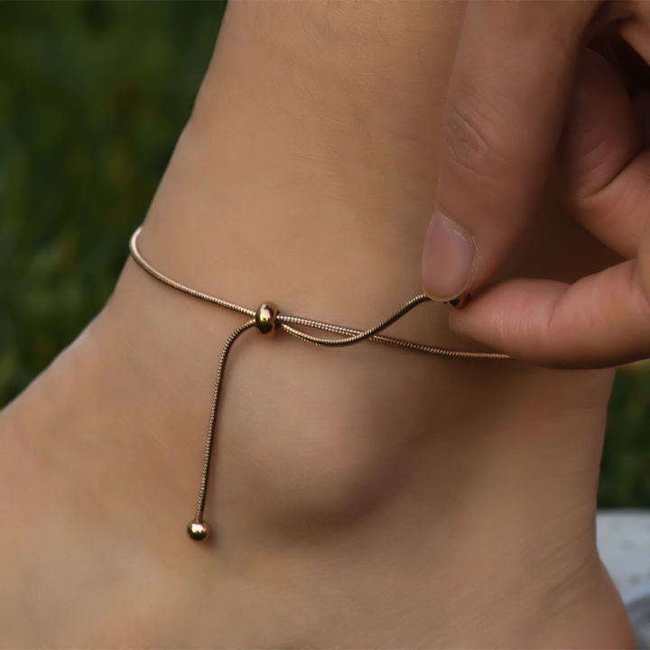 Fashion%20Simple%20Adjustable%20Slider%20Anklets%20Chain%20Bracelets%20For%20Women%20Girl%20Titanium%20Steel%20Jewelry%20Bangle%20Retro%20Minimalist%20Style%20Ankle%20Gift%201Pcs%20-%20Image%203