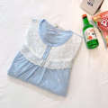 Summer maternity cotton postpartum confinement gown nursing nightgown summer pregnancy period breastfeeding outside.