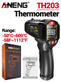 ANENG TH202/TH203 Infrared Thermometer -50~600℃ Industrial Grade Smart Temperature VA Reverse Color Screen Pyrometer Tester.