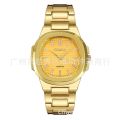 2023 ROSRA Men's Business Luxury Steel Band Watch Square Dial Quartz Watch Casual Rose Gold Gift Watch. 