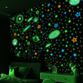 497 Pcs/Set Luminous Stars Dots Planet Wall Sticker For Baby Kids Room Bedroom Home Decoration Mural Glow In The Dark Decals. 