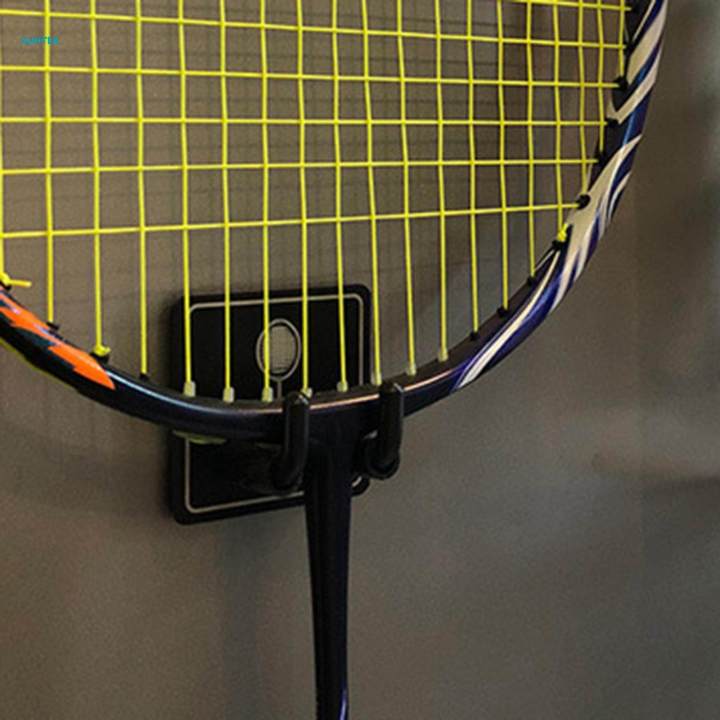 2x%20Wall%20Mounted%20Racket%20Rack%20Portable%20Wall%20Hook%20Metal%20Badminton%20Racket%20Hook%20-%20Image%202