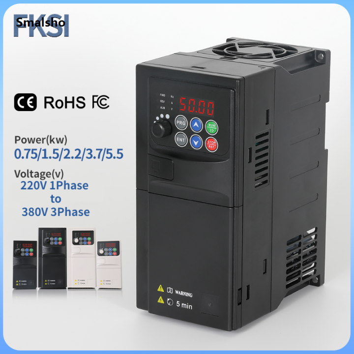 220V to 380V VFD 0.75KW/1.5KW/2.2KW/3.7KW/5.5KW 1phase to 3 phase ...