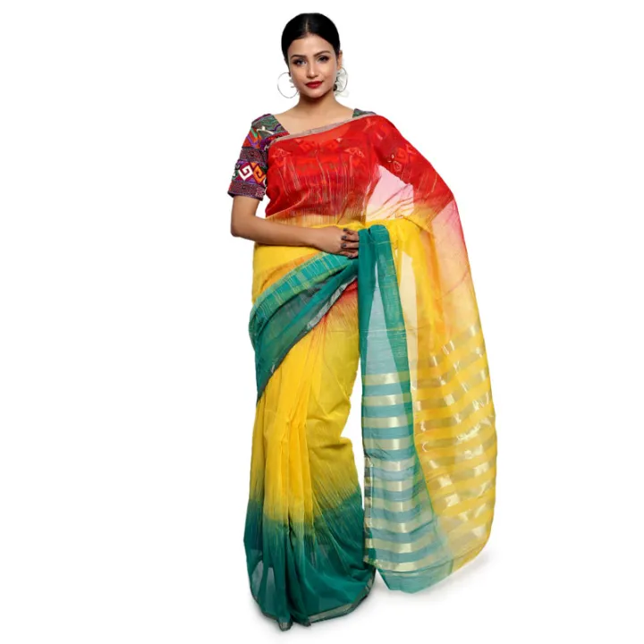 Half%20Silk%20Jamdani%20Saree%20Without%20Blouse%20Piece.%20-%20Image%202
