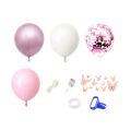 Pink Theme Birthday Party Supplies Set White Pink Balloon for Decor. 