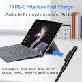 USB Type C to Microsoft Surface Charger PD Magnetic Power Supply Fast Charging Kabel for Microsoft Surface Pro 7/6/5/4/3 Book 2.