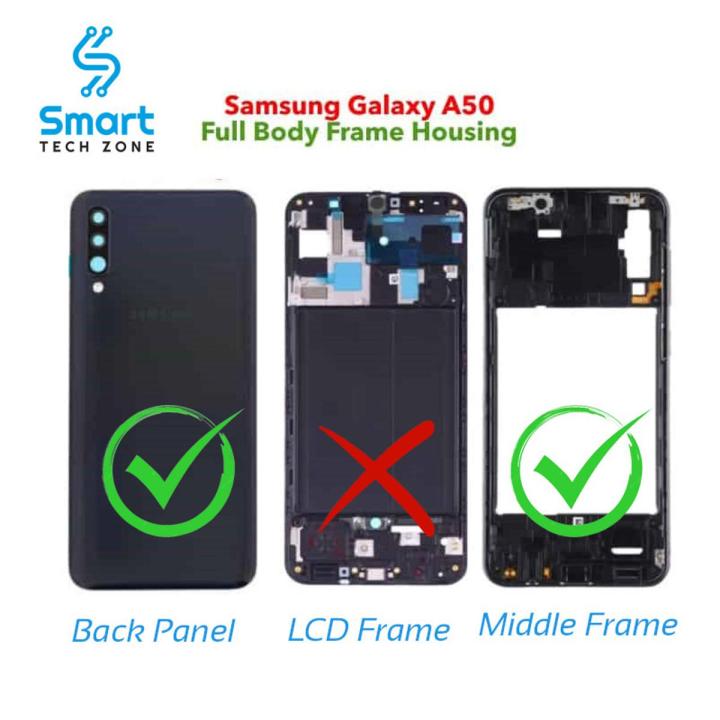 Samsung Galaxy A50 Middle Bezel Frame and Back Panel Housing