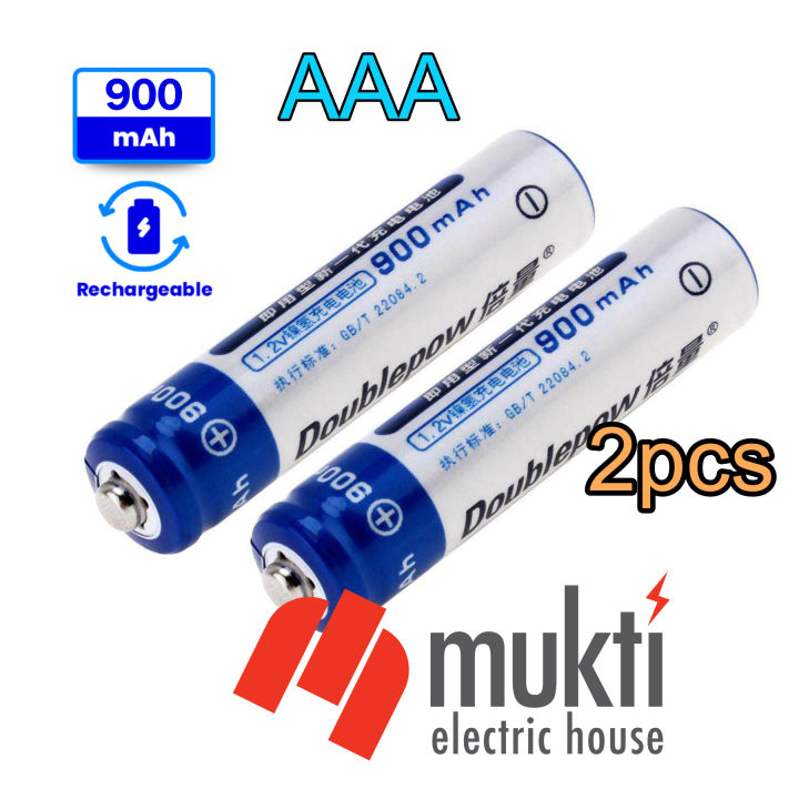 Doublepow%20Rechargeable%20AAA%20900mAh%20NiMH%20Remote%20Battery%20Triple%20A%20(Pack%20of%202)%202pcs%20-%20Image%202