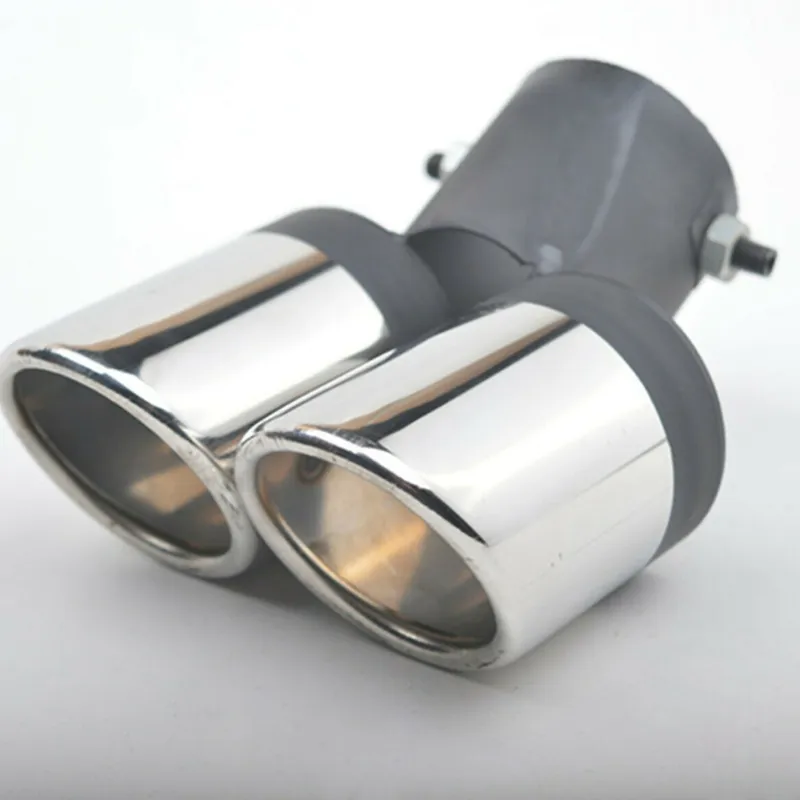 Car Stainless Steel Exhaust Trim Tip Muffler Pipe Chrome Tail Throat