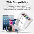 4 Port USB Wall Charger Mobile Charging Adapter for Android, iPhone, Lightning & Universal Devices – EU / US Plug Mobile Charger.