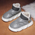 Winter Home Slippers Men's Cotton Shoe Soft Upper Slip-on Plus Velvet Comfortable Waterproof Outdoor Snow Shoes All-match Warm.