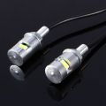 Car White LED SMD 12V License Plate Screw Bolt Light lamp w/ 55cm Cable. 