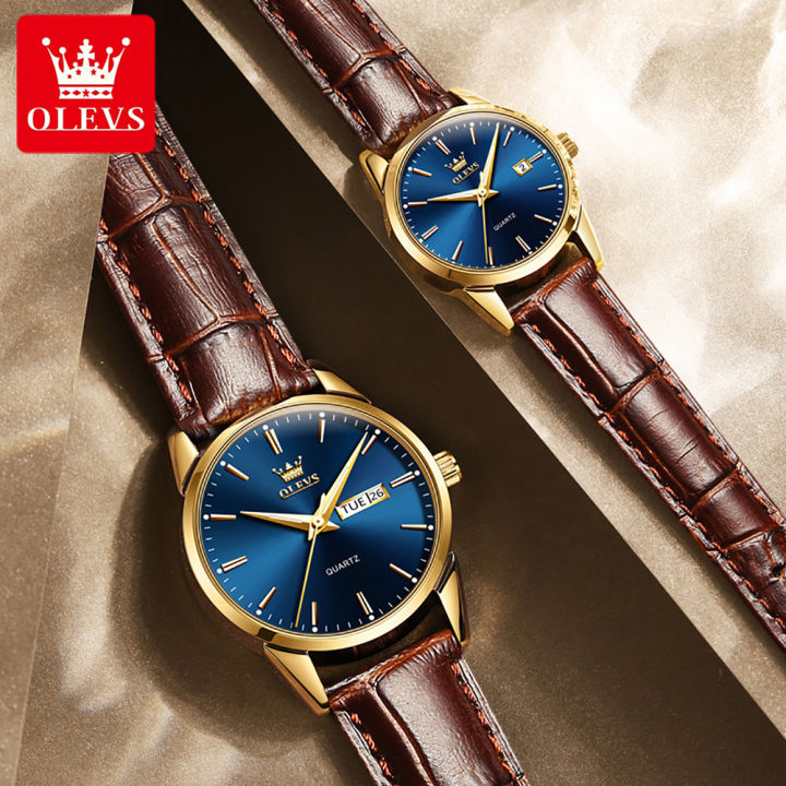 OLEV%20Fashion%20Couple%20Watches%20Double%20Calendar%20Simple%20Waterproof%20Men%20and%20Women%20Wristwatch%20%20-%206898%EF%BC%882%20Pcs%20%EF%BC%89%20-%20Image%204
