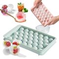 I33 Grids Plastic Round Ball Ice Box Round Ice Ball Ice Tray Mold Moulds Ice Ball Maker 3D Round Ice Cube Tray with Lid Plastic ice ball tray cute ice tray ice cube case ice cube tray allion shop. 