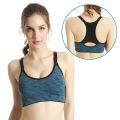 Women Sports Yoga Bra breathable quick dry Top Shockproof Cross Back Push Up fitness active Bra Gym Running Bra. 